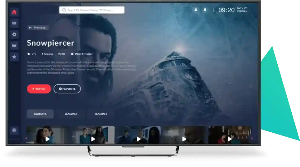 8K IPTV Live Channel List Interface